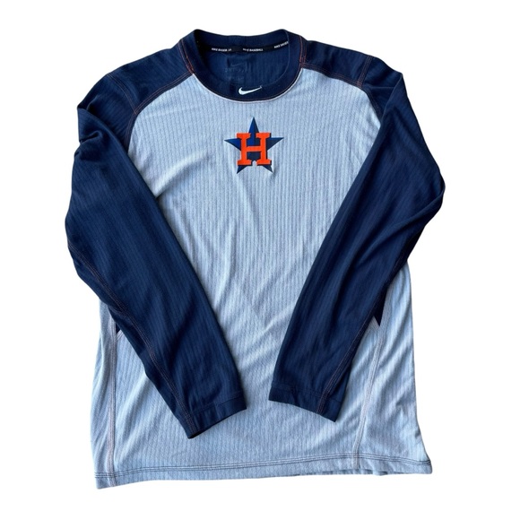 Houston Astros Nike Authentic Collection Game Long Sleeve Thermal Tee Shirt MLB - Picture 2 of 10